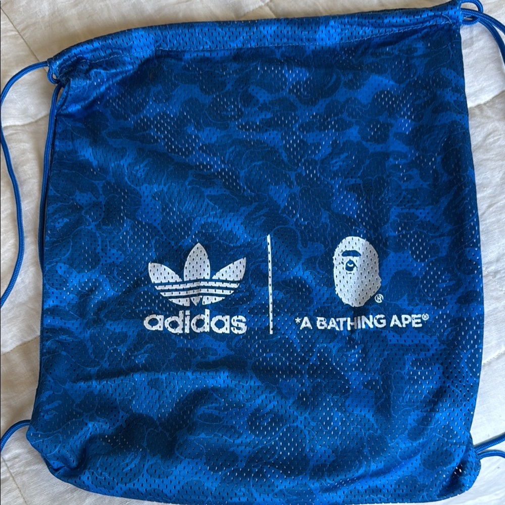 Blue Drawstring Bag